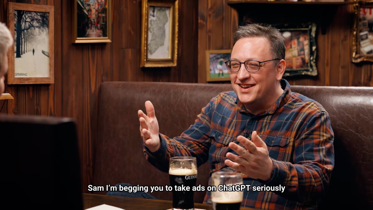 Ben Thompson at the Cheeky Pint pub — "Sam I'm begging you to take ads on ChatGPT seriously"